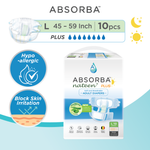 Nateen Plus (Adult Diapers - 10 Pieces)