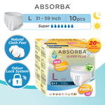 Absorba Super Plus Pull Up Pants - (L) 9+1
