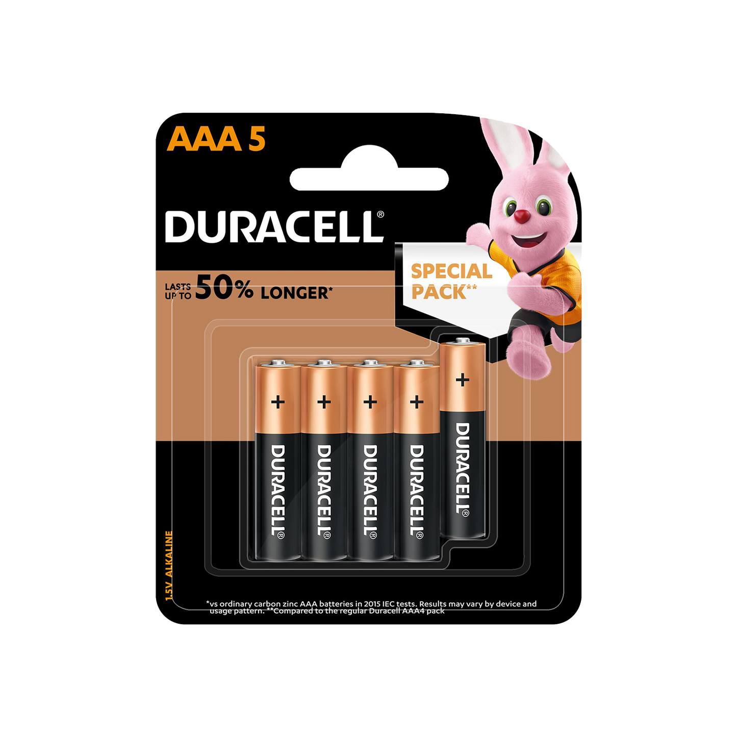 Duracell Alkaline AAA Batteries, pack of 5