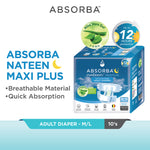 Nateen MAXI Plus (Adult Diapers - 10 Pieces)