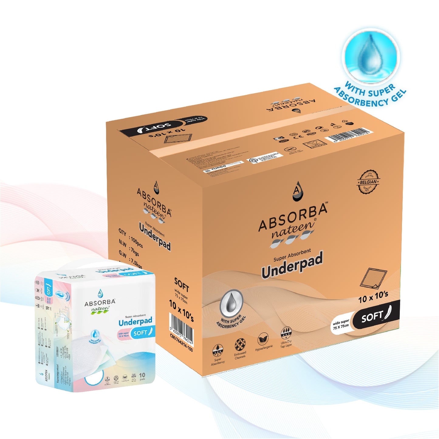Nateen Soft Underpads (10 Pads)