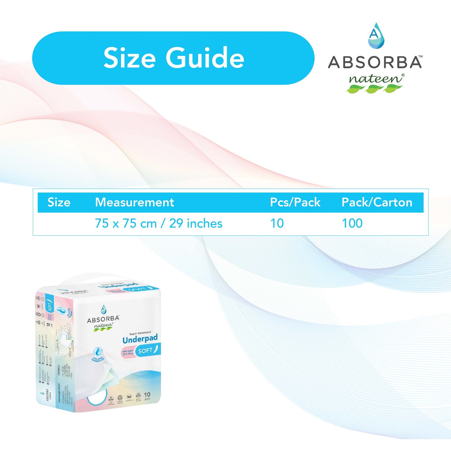 Nateen Soft Underpads (10 Pads)