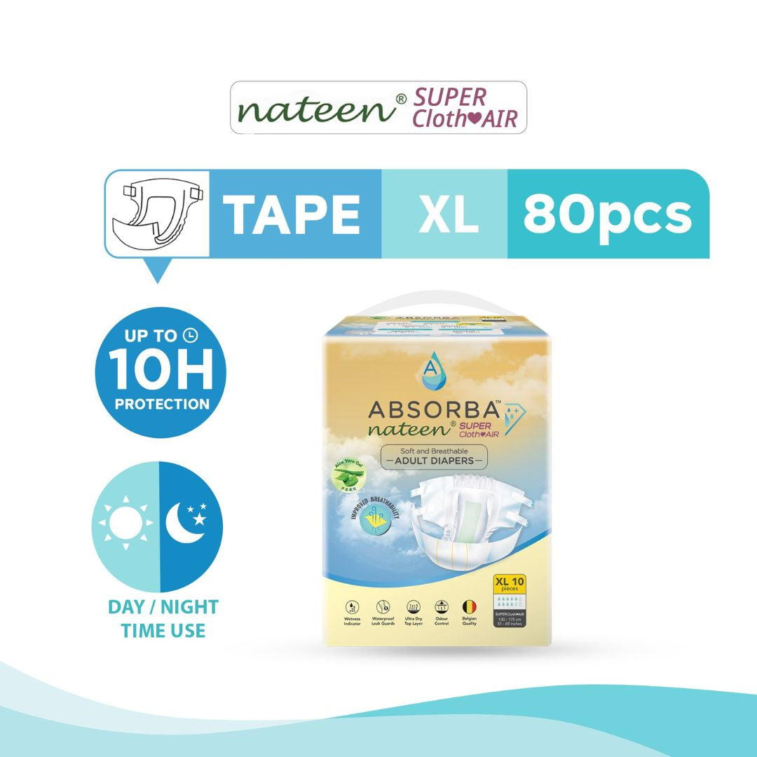 Nateen Super ClothAir (Adult Diapers - 10 Pieces)