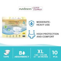 Nateen Super ClothAir (Adult Diapers - 10 Pieces)