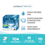 Nateen MAXI Plus (Adult Diapers - 10 Pieces)