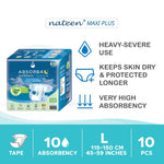 Nateen MAXI Plus (Adult Diapers - 10 Pieces)