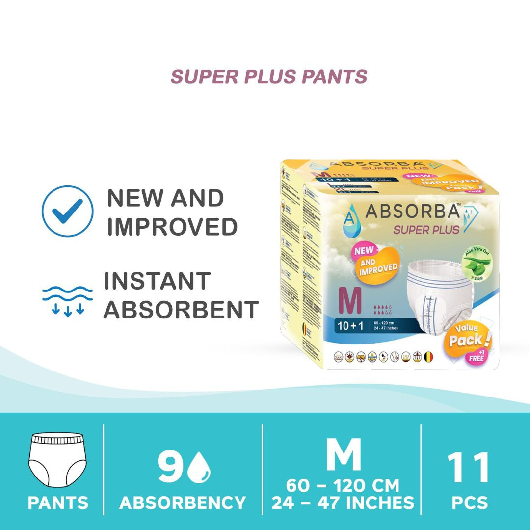 Super Plus Pull Up Pants - (M) 10+1