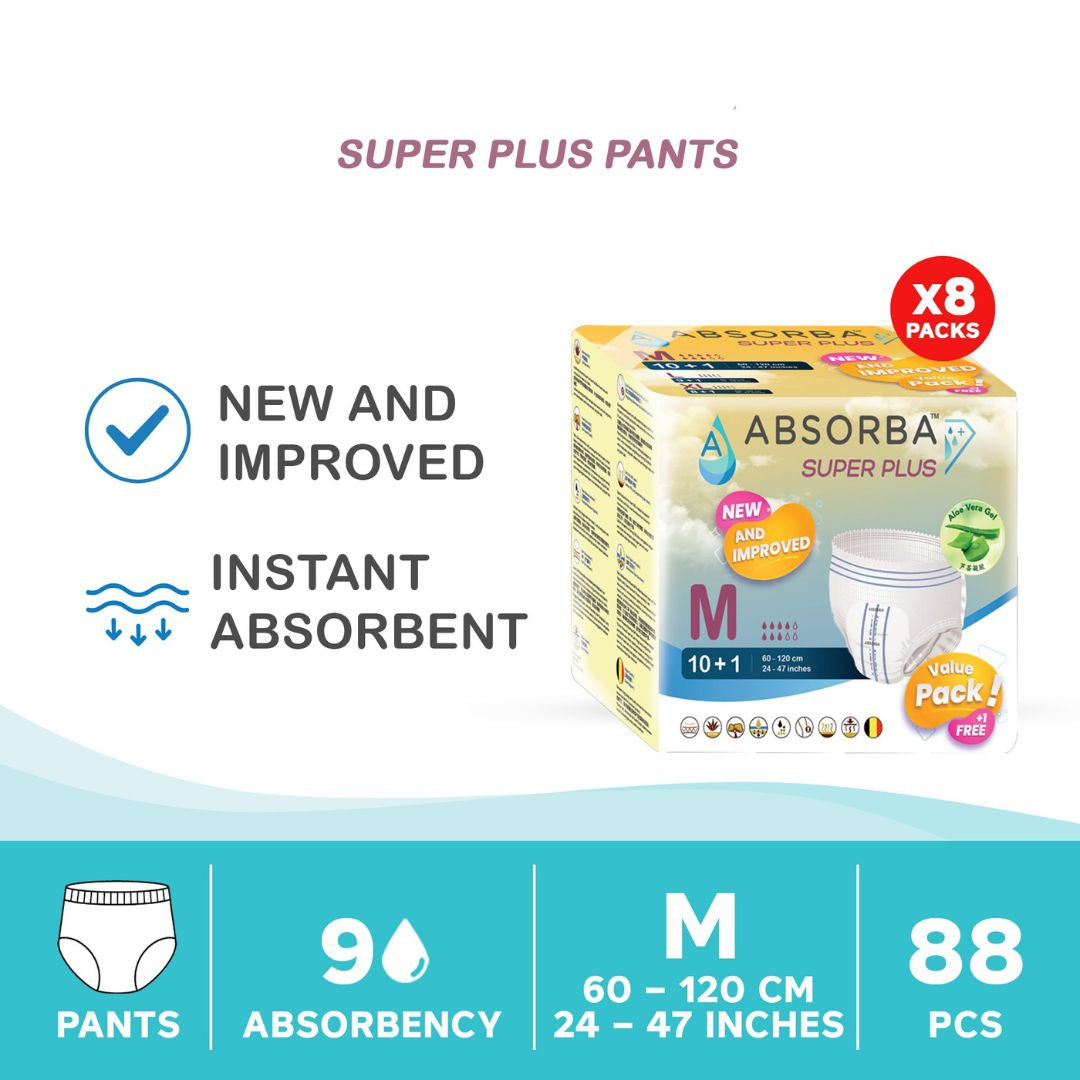 Super Plus Pull Up Pants - (M) 10+1