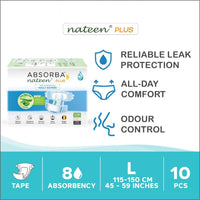 Nateen Plus (Adult Diapers - 10 Pieces)