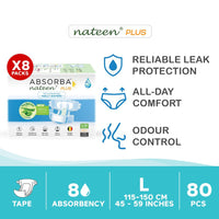 Nateen Plus (Adult Diapers - 10 Pieces)