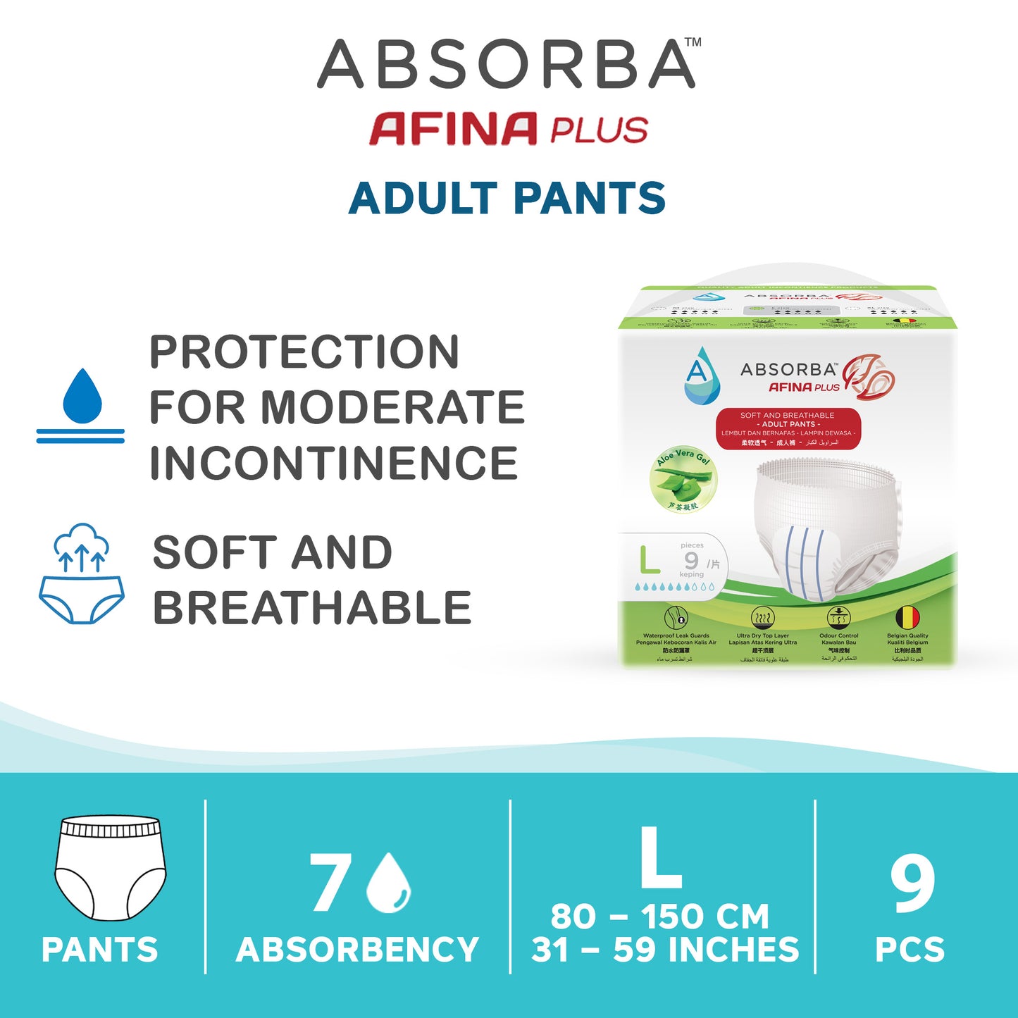 Nateen Afina Plus Pull Up Pants - 10 Pieces