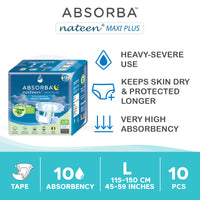 Nateen MAXI Plus (Adult Diapers - 10 Pieces)