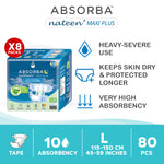 Nateen MAXI Plus (Adult Diapers - 10 Pieces)