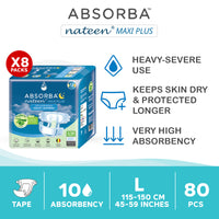 Nateen MAXI Plus (Adult Diapers - 10 Pieces)