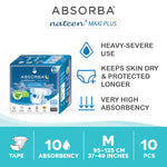Nateen MAXI Plus (Adult Diapers - 10 Pieces)