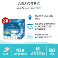 Nateen MAXI Plus (Adult Diapers - 10 Pieces)