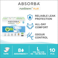 Nateen Plus (Adult Diapers - 10 Pieces)