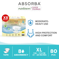 Nateen Super ClothAir (Adult Diapers - 10 Pieces)