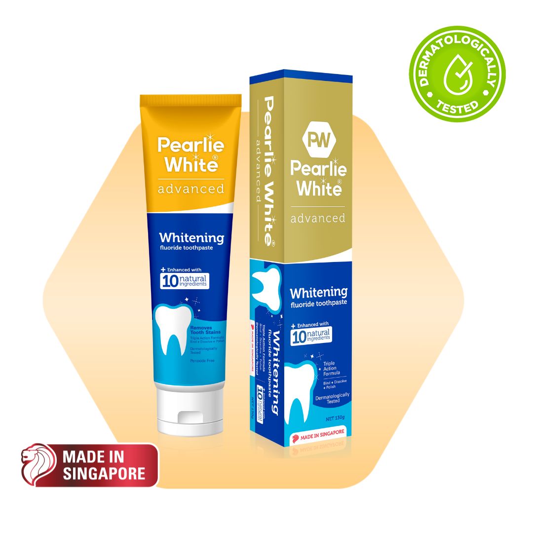 Pearlie White Advanced Whitening Fluoride Toothpaste 130gm